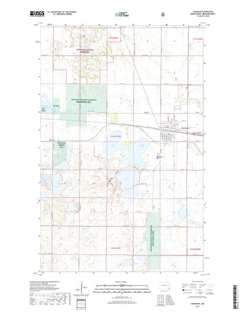 MyTopo Hankinson, North Dakota USGS Quad Topo Map