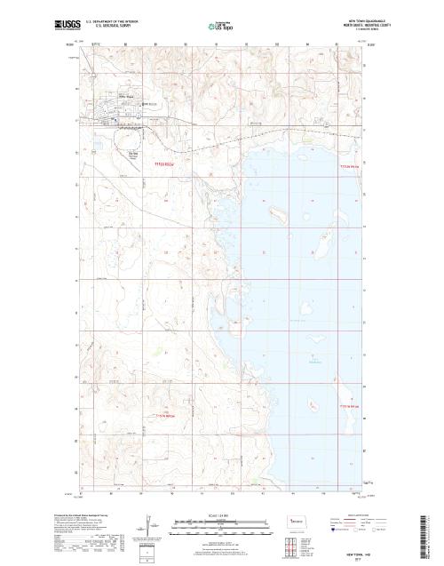 MyTopo New Town, North Dakota USGS Quad Topo Map