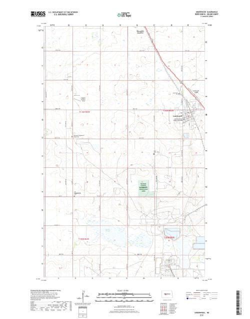 MyTopo Underwood, North Dakota USGS Quad Topo Map