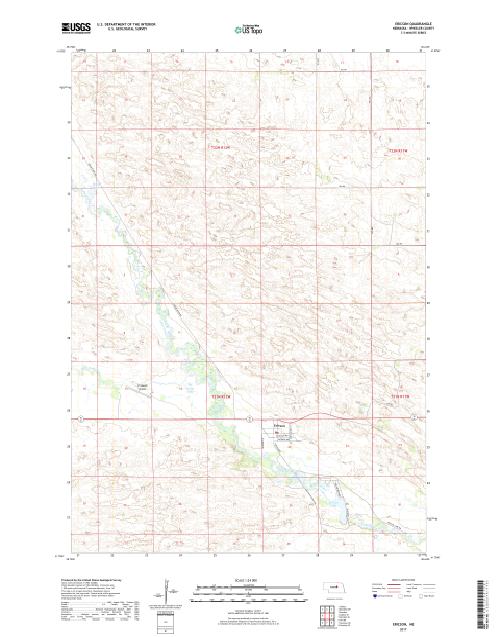 MyTopo Ericson, Nebraska USGS Quad Topo Map