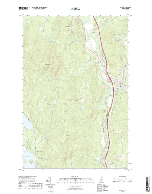 MyTopo Ashland, New Hampshire USGS Quad Topo Map