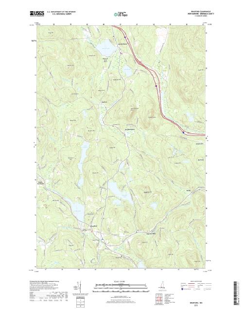MyTopo Bradford, New Hampshire USGS Quad Topo Map