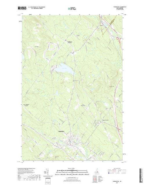 MyTopo Farmington, New Hampshire USGS Quad Topo Map