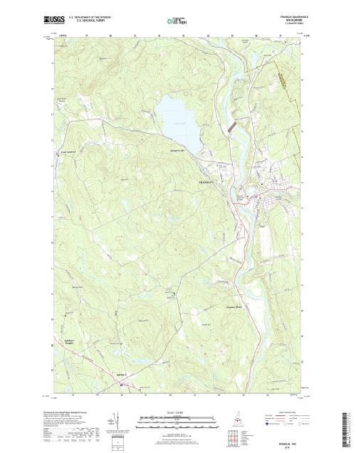 MyTopo Franklin, New Hampshire USGS Quad Topo Map