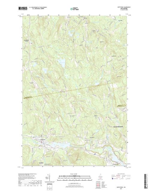 MyTopo Goffstown, New Hampshire USGS Quad Topo Map