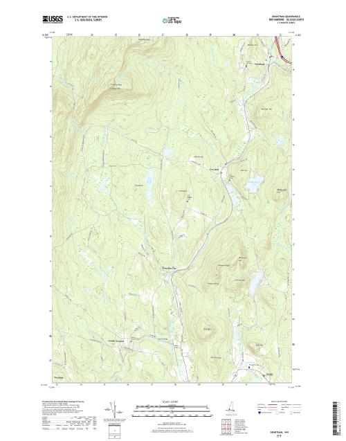 MyTopo Grantham, New Hampshire USGS Quad Topo Map