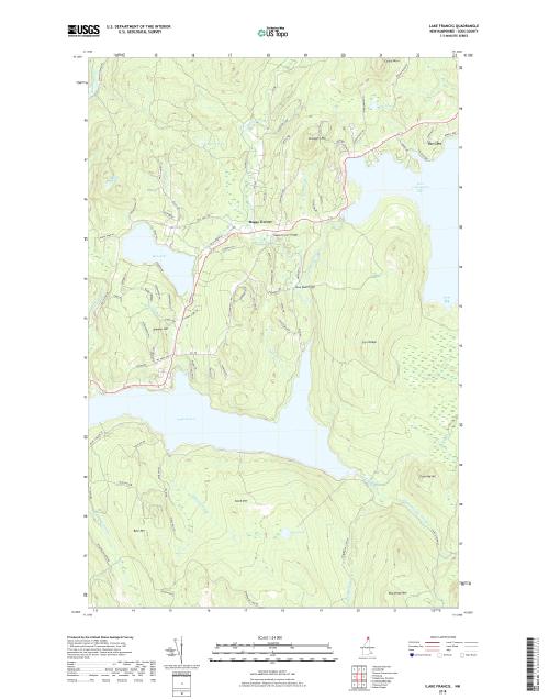 MyTopo Lake Francis, New Hampshire USGS Quad Topo Map