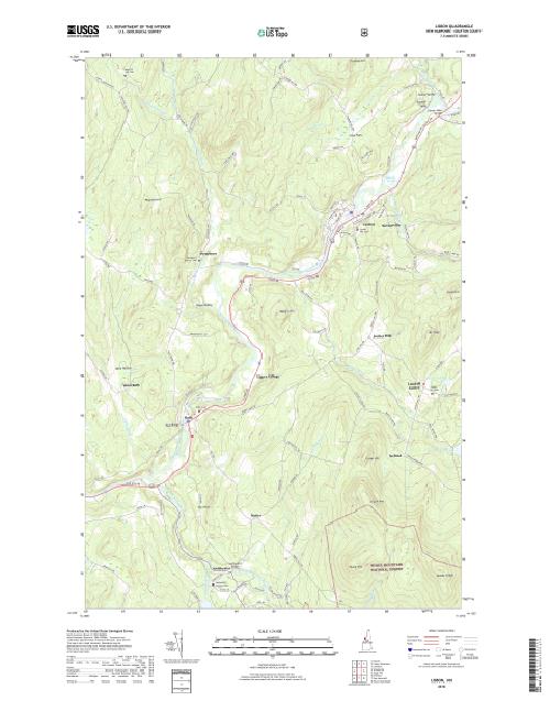 MyTopo Lisbon, New Hampshire USGS Quad Topo Map