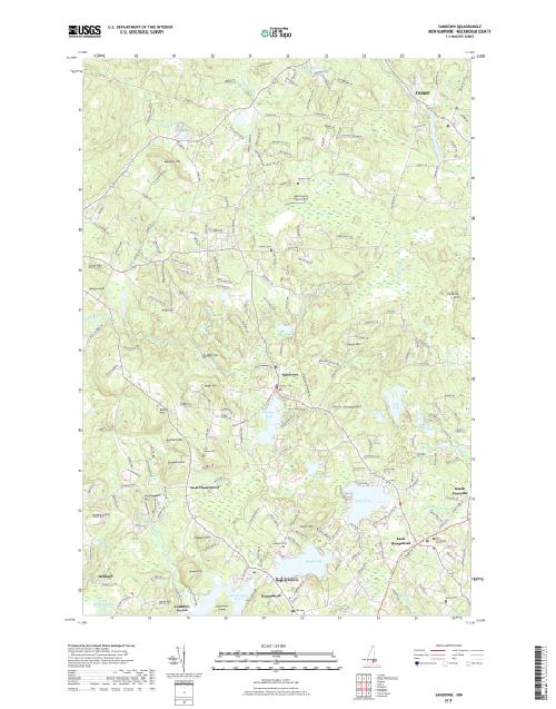MyTopo Sandown, New Hampshire USGS Quad Topo Map
