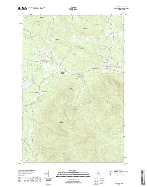 MyTopo Tamworth, New Hampshire USGS Quad Topo Map