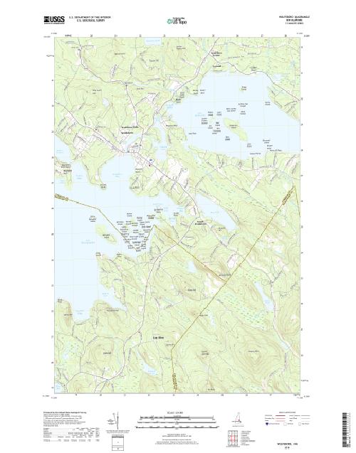 MyTopo Wolfeboro, New Hampshire USGS Quad Topo Map