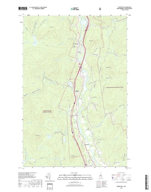 MyTopo Woodstock, New Hampshire USGS Quad Topo Map
