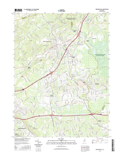 MyTopo Bernardsville, New Jersey USGS Quad Topo Map