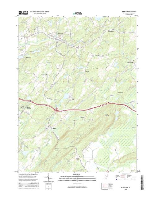 MyTopo Blairstown, New Jersey USGS Quad Topo Map