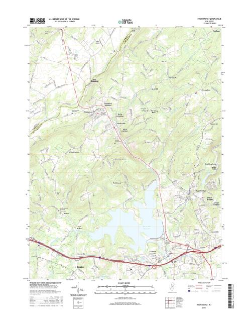 MyTopo High Bridge, New Jersey USGS Quad Topo Map