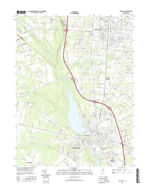 MyTopo Millville, New Jersey USGS Quad Topo Map