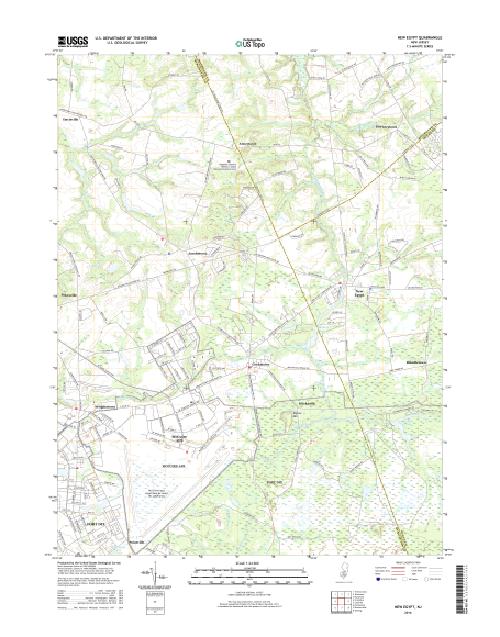 MyTopo New Egypt, New Jersey USGS Quad Topo Map