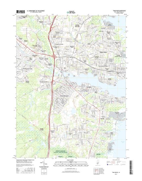 MyTopo Toms River, New Jersey USGS Quad Topo Map