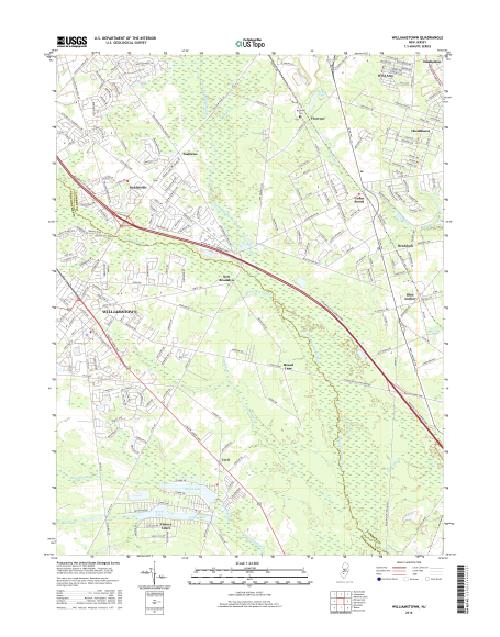MyTopo Williamstown, New Jersey USGS Quad Topo Map