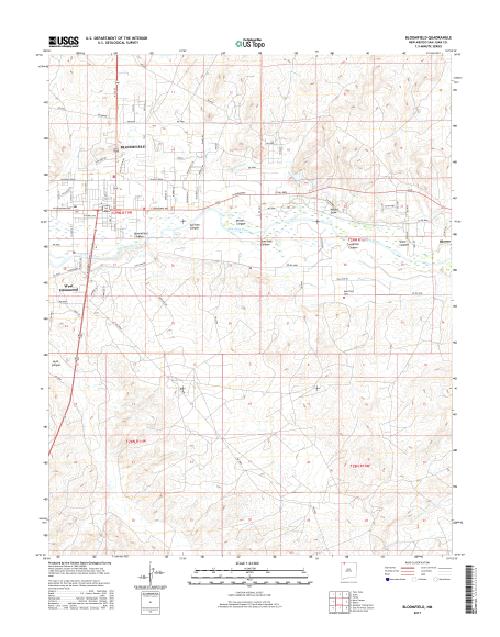 MyTopo Bloomfield, New Mexico USGS Quad Topo Map
