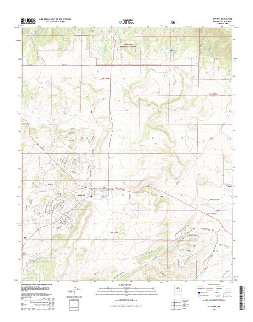 MyTopo Capitan, New Mexico USGS Quad Topo Map