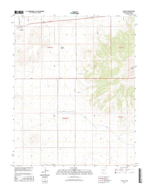 MyTopo Capulin, New Mexico USGS Quad Topo Map