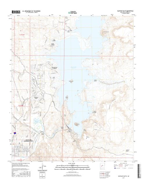 MyTopo Elephant Butte, New Mexico USGS Quad Topo Map