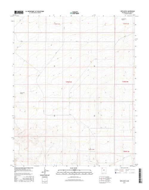MyTopo Kirtland SE, New Mexico USGS Quad Topo Map