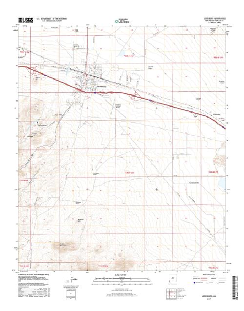 MyTopo Lordsburg, New Mexico USGS Quad Topo Map