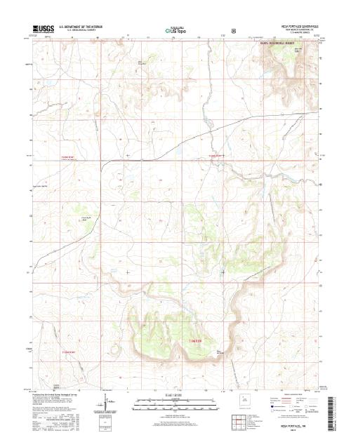 MyTopo Mesa Portales, New Mexico USGS Quad Topo Map