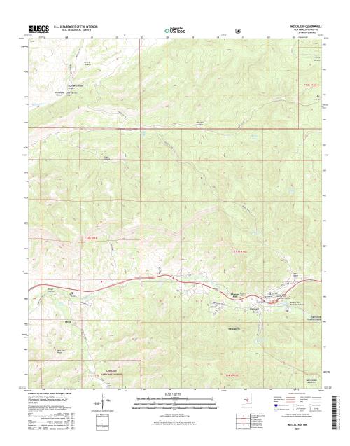 MyTopo Mescalero, New Mexico USGS Quad Topo Map