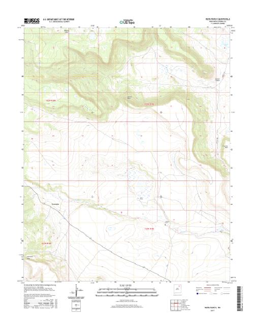 MyTopo Mora Ranch, New Mexico USGS Quad Topo Map