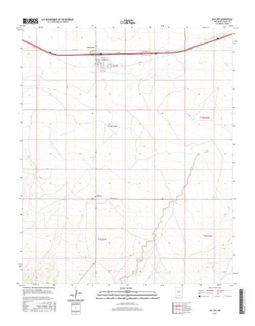 MyTopo San Jon, New Mexico USGS Quad Topo Map