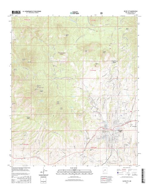 MyTopo Silver City, New Mexico USGS Quad Topo Map
