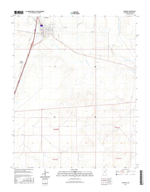 MyTopo Springer, New Mexico USGS Quad Topo Map
