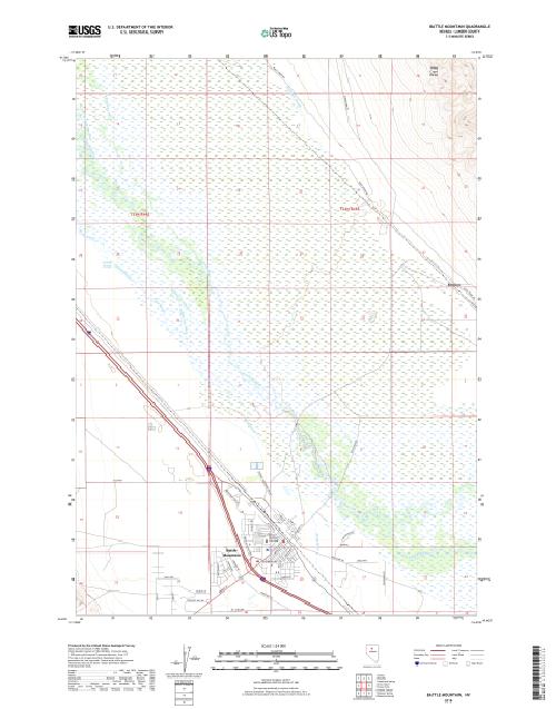 MyTopo Battle Mountain, Nevada USGS Quad Topo Map