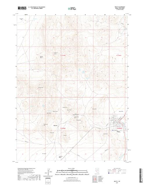 MyTopo Beatty, Nevada USGS Quad Topo Map