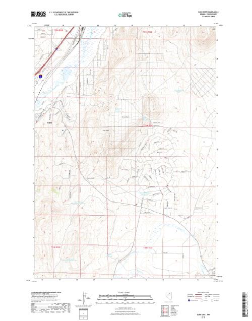 MyTopo Elko East, Nevada USGS Quad Topo Map