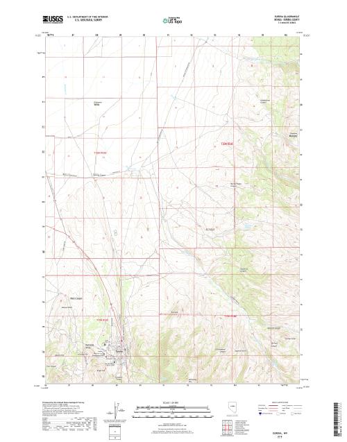 MyTopo Eureka, Nevada USGS Quad Topo Map