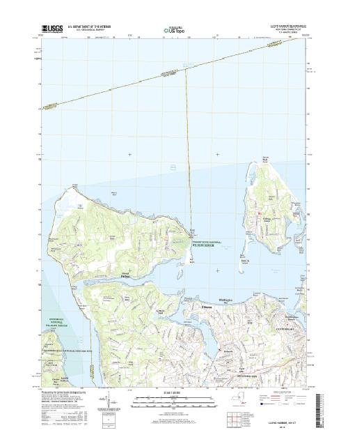 MyTopo Lloyd Harbor, New York USGS Quad Topo Map