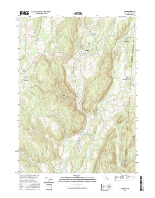MyTopo Amenia, New York USGS Quad Topo Map