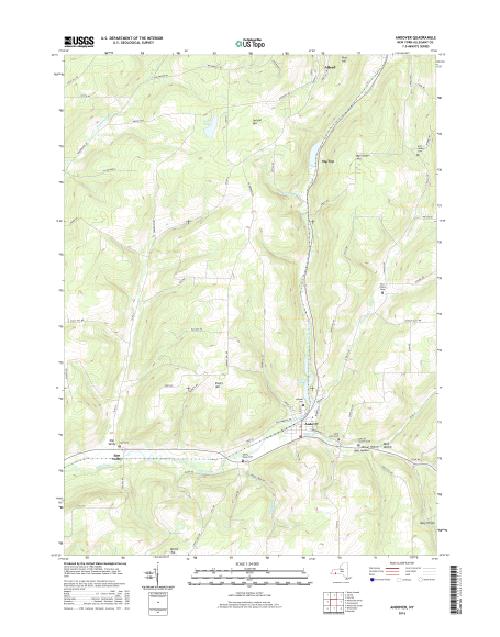 MyTopo Andover, New York USGS Quad Topo Map