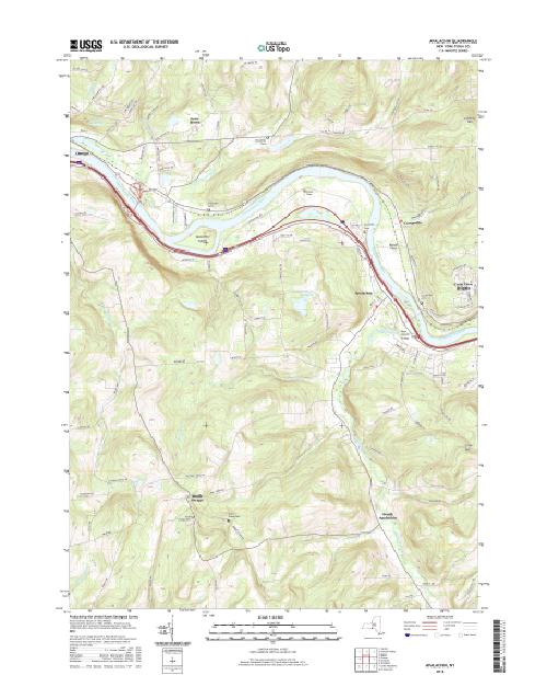 MyTopo Apalachin, New York USGS Quad Topo Map