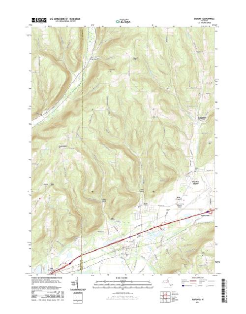 MyTopo Big Flats, New York USGS Quad Topo Map