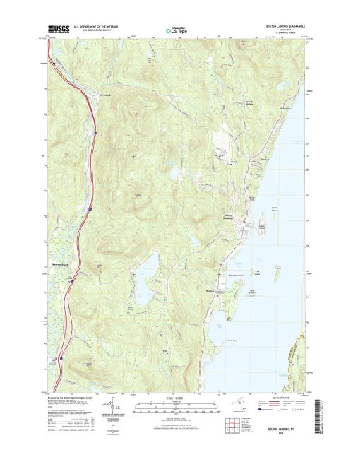 MyTopo Bolton Landing, New York USGS Quad Topo Map