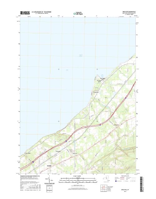 MyTopo Brocton, New York USGS Quad Topo Map