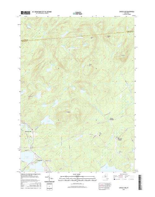 MyTopo Caroga Lake, New York USGS Quad Topo Map