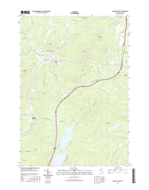 MyTopo Elizabethtown, New York USGS Quad Topo Map