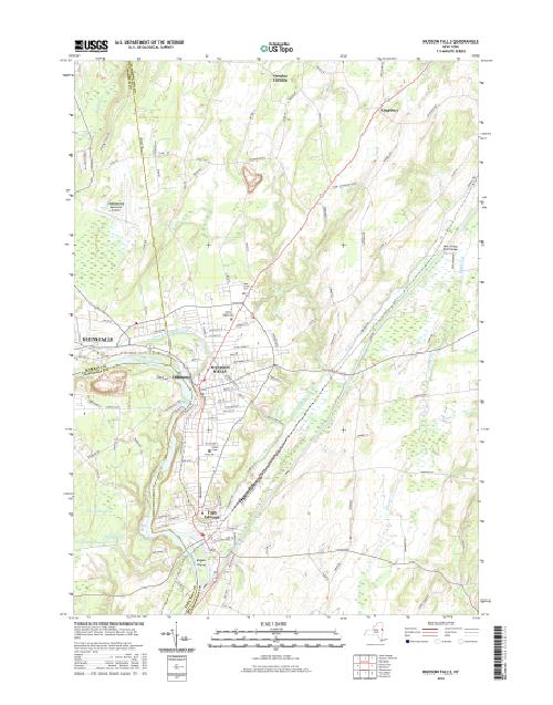 MyTopo Hudson Falls, New York USGS Quad Topo Map