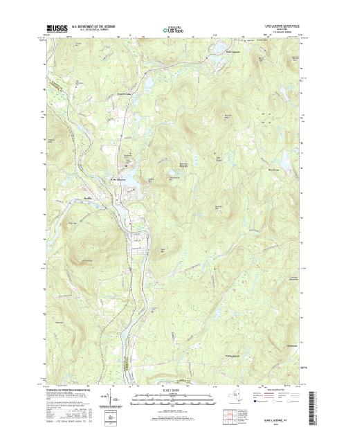 MyTopo Lake Luzerne, New York USGS Quad Topo Map